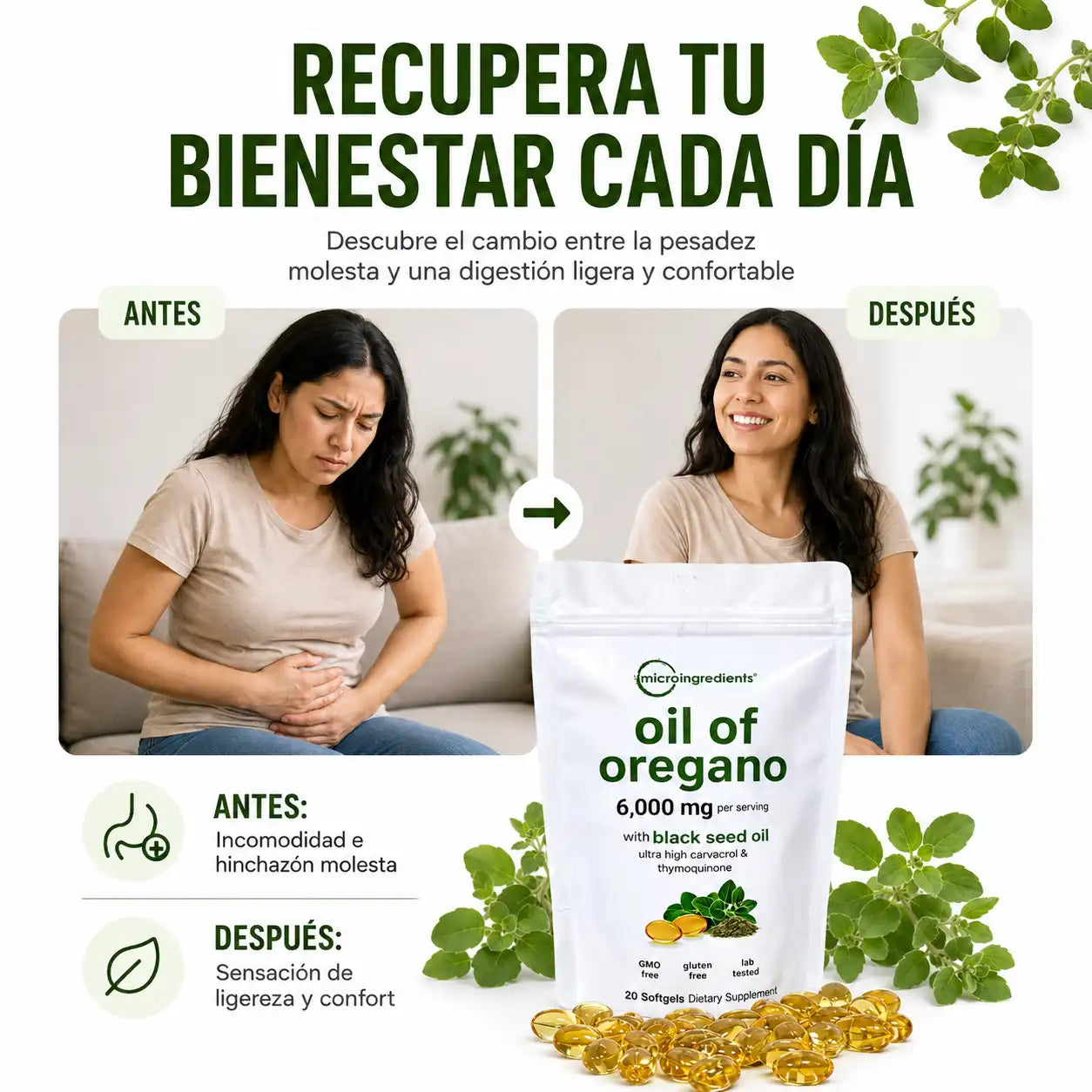 OIL OF OREGAN - Bienestar digestivo