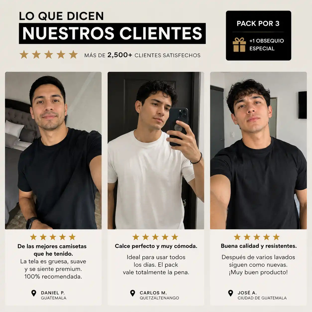 Homira Essential Tee™ – 3-Pack